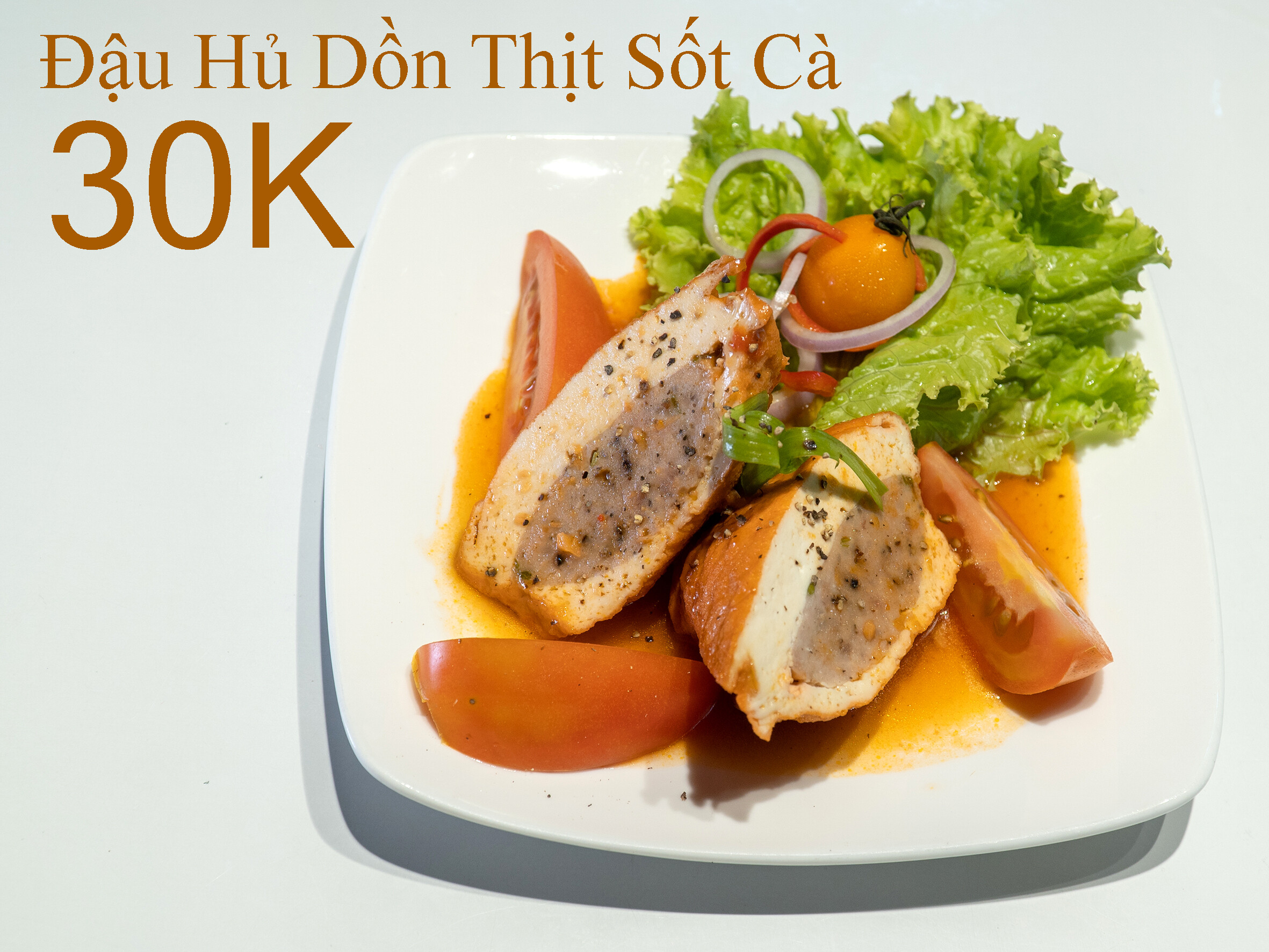Đậu Hủ Dồn Thịt Sốt Cà