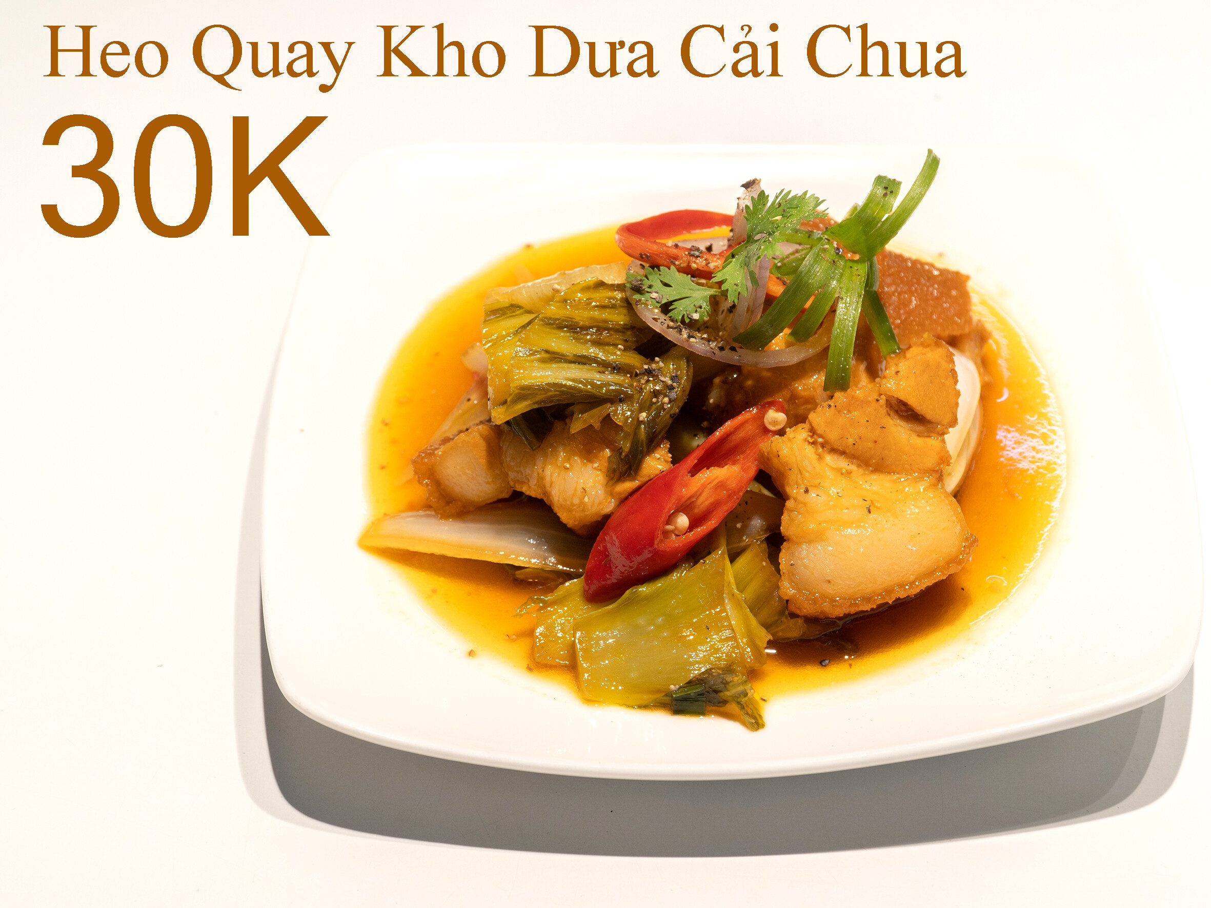 Heo Quay Kho Dưa Cải Chua