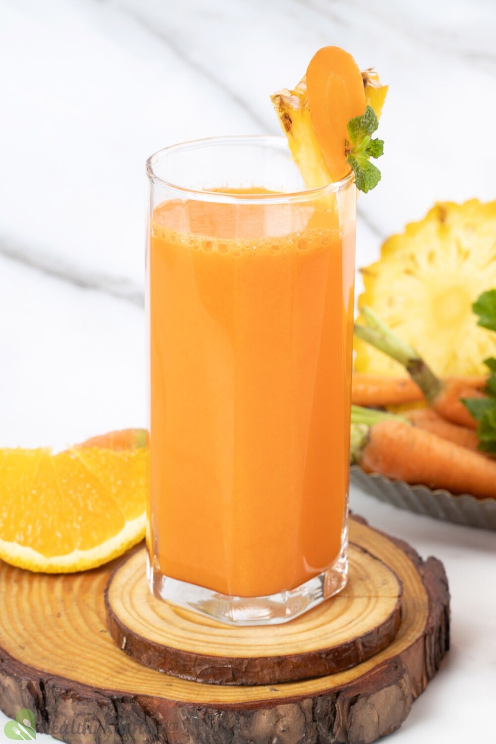 Ép cam + thơm + cà rốt