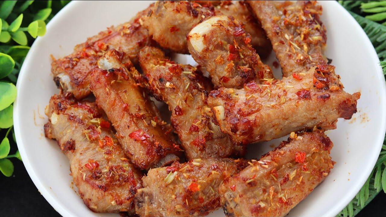 Sườn chiên sả ớt