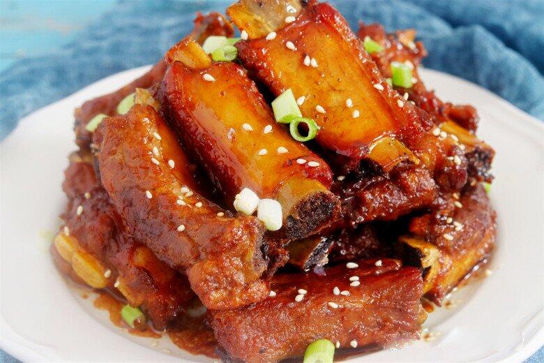 sườn kho xì dầu
