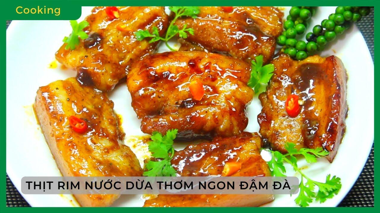 thịt rim nước dừa