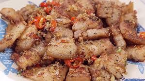 thịt ba rọi rang muối